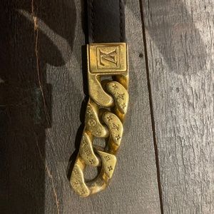 Louis Vuitton mono chain bracelet men's 9 inch length